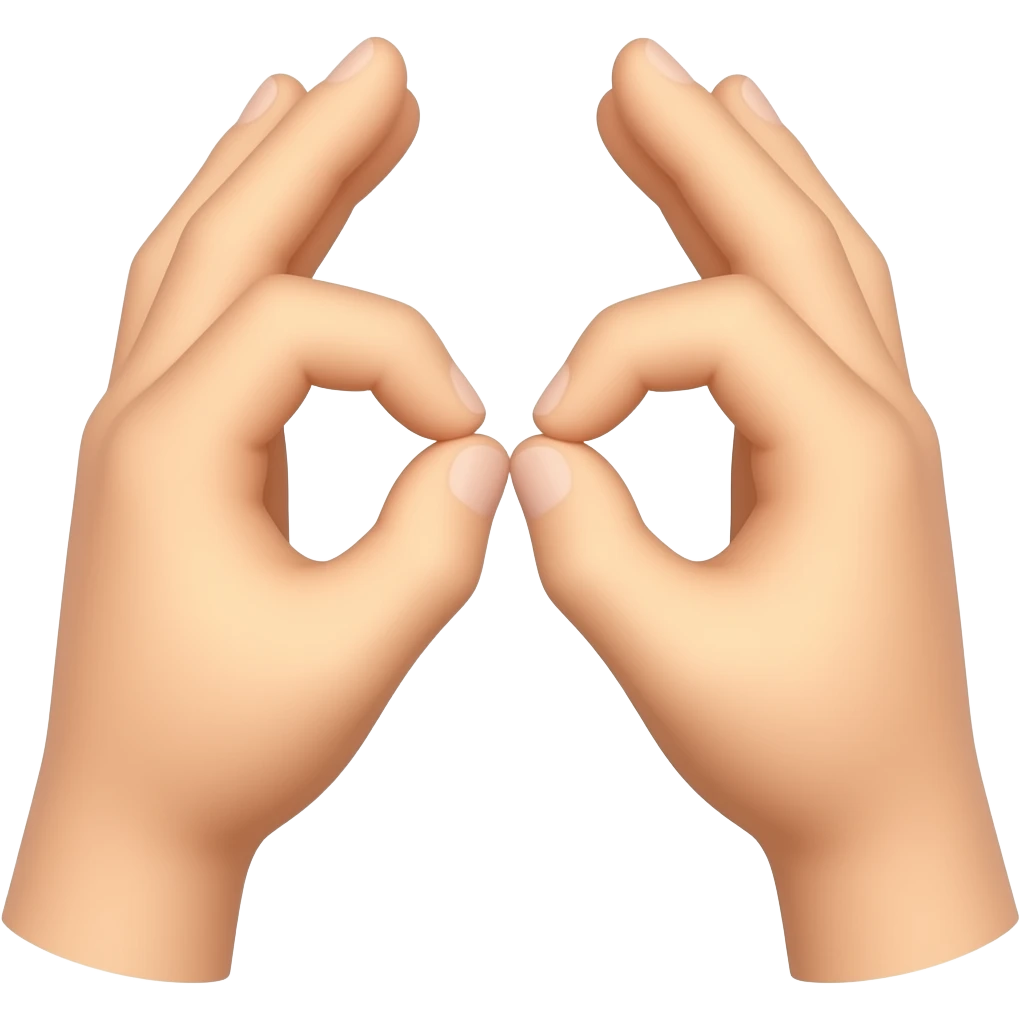 Hand making shape of hands emoji