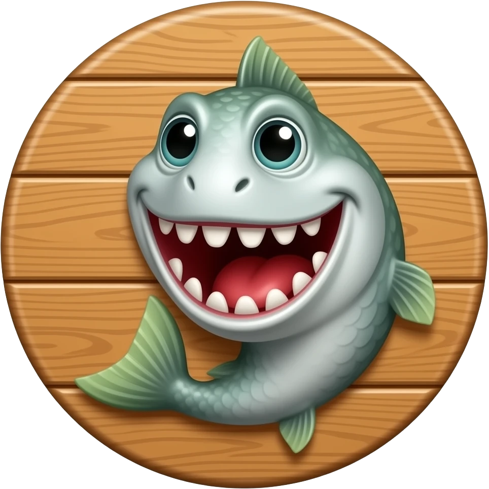 Gemmy bigmouth Billy Bass on a plaque emoji