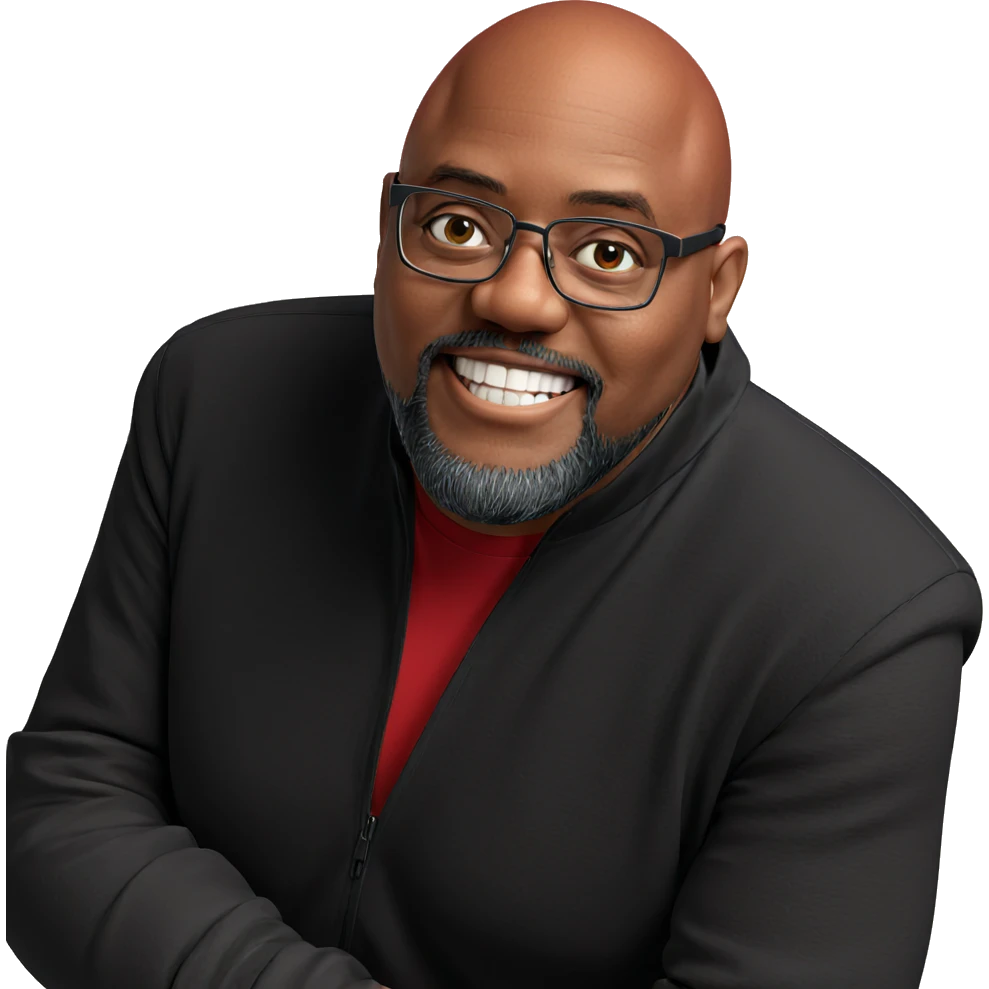 smiling man in red shirt emoji