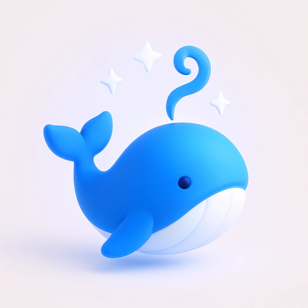 Magic whale emoji