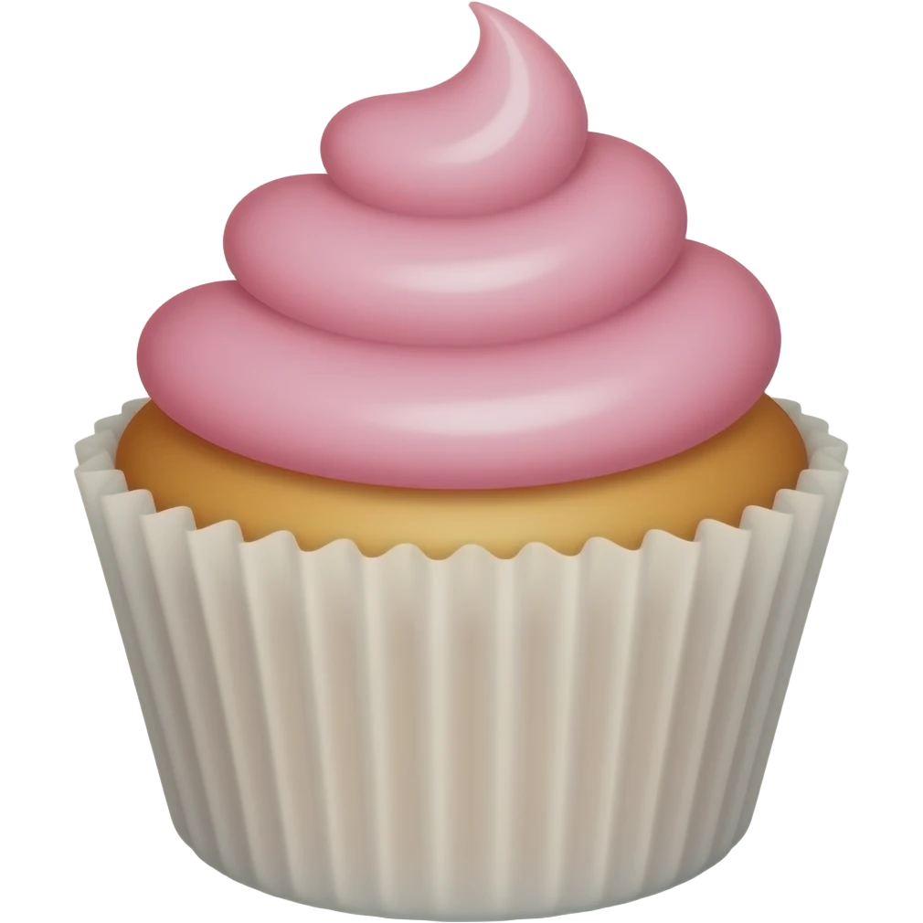 Cupcake with pink icing emoji