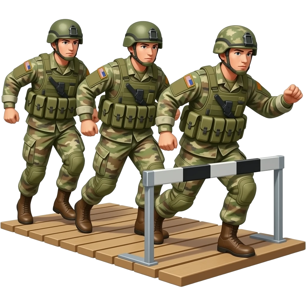 Obstacle Course for soldiers emoji