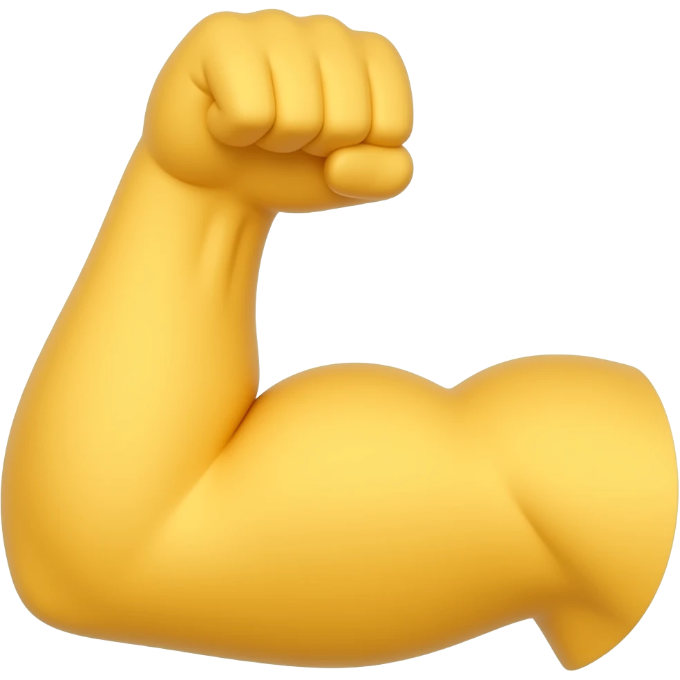 Strong arm yellow emoji