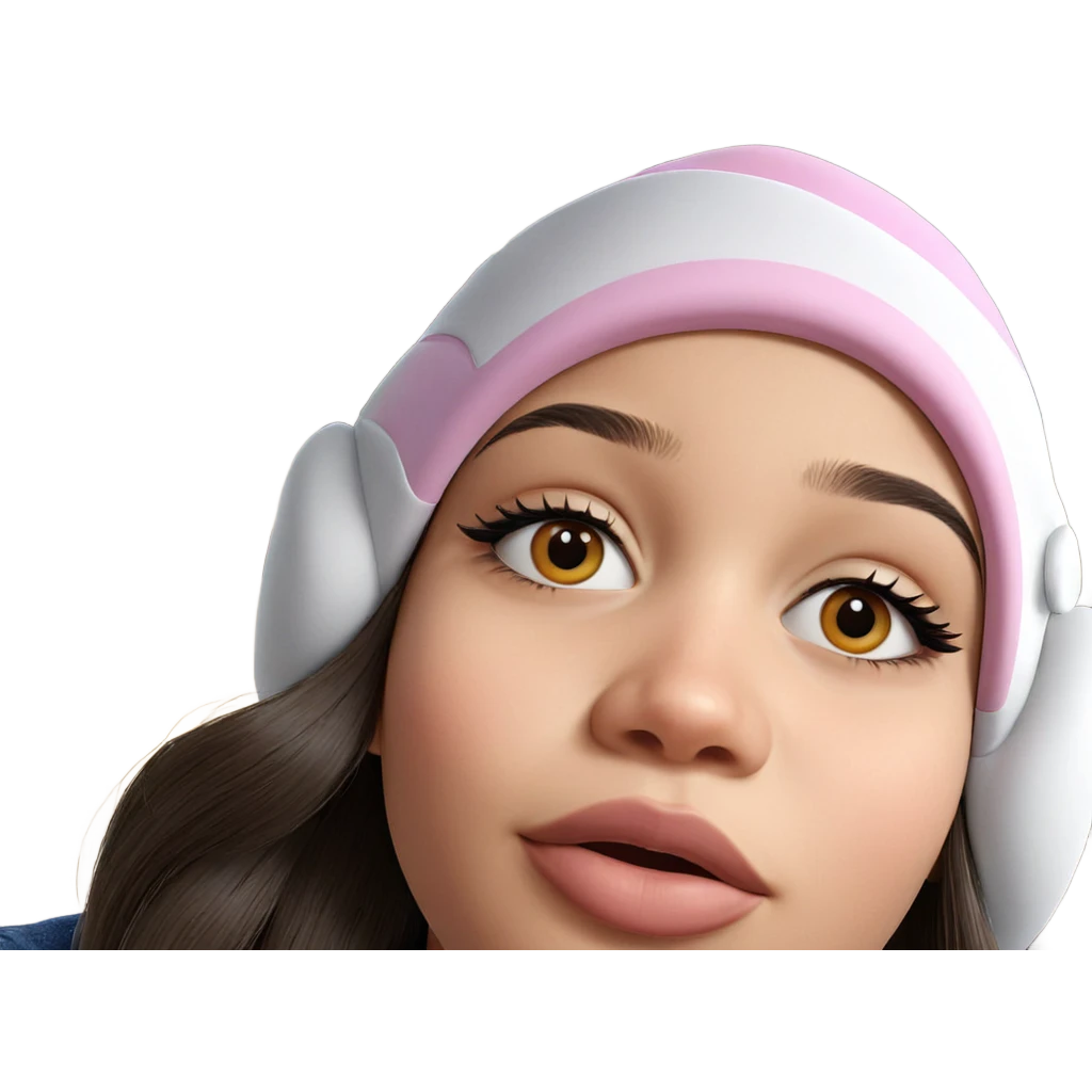 girl in hat portrait emoji