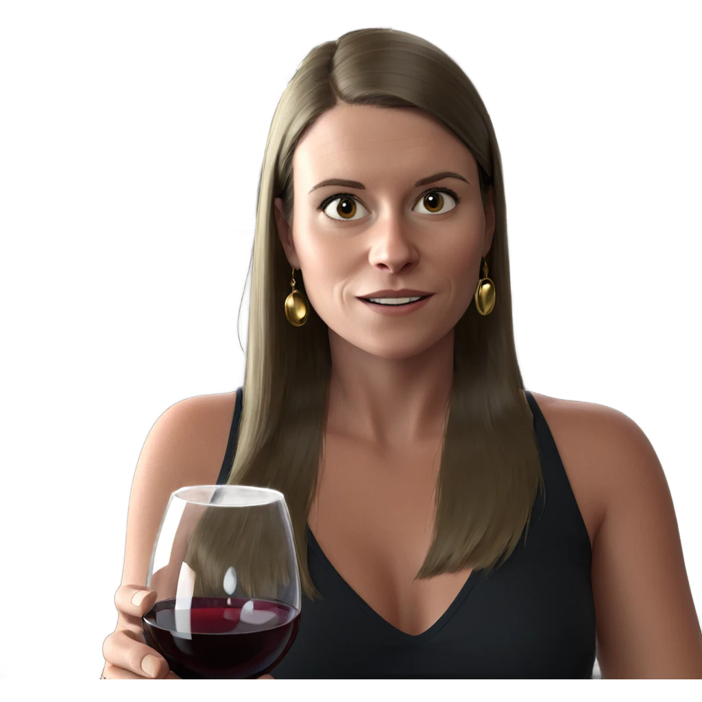 girl with wine glass emoji