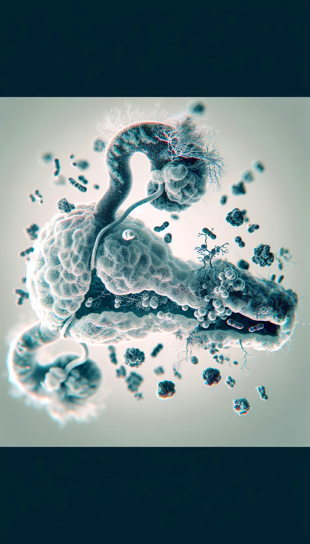 corpo umano anatomico con batteri come la candida nell'utero, sfondo neutro chiaro, iperrealistico 4k emoji