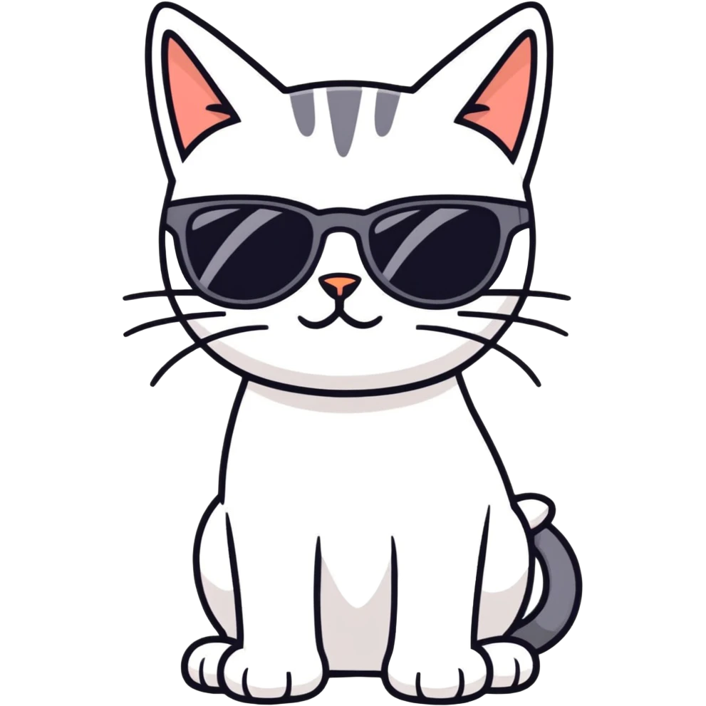 Cat with sunglasses emoji