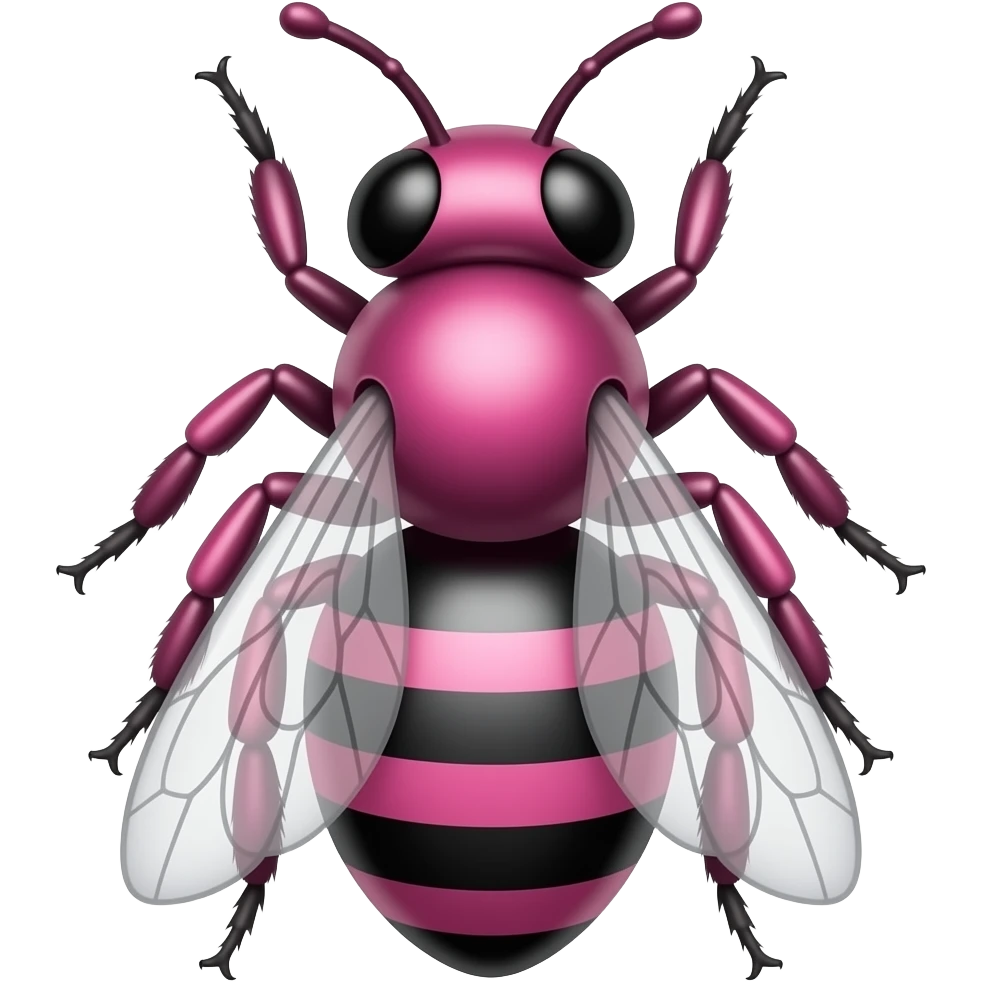 pink bee emoji