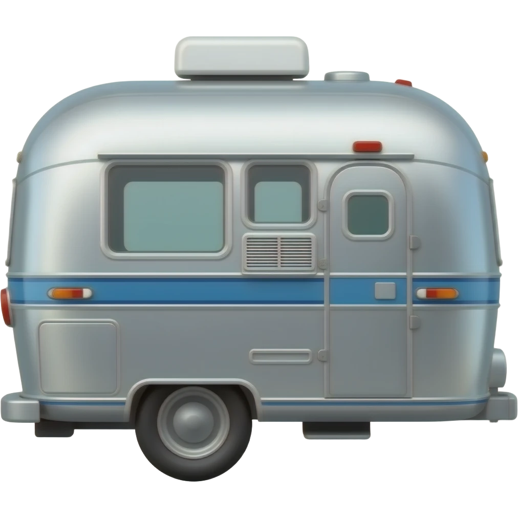 Whole side image of 1972 airstream emoji