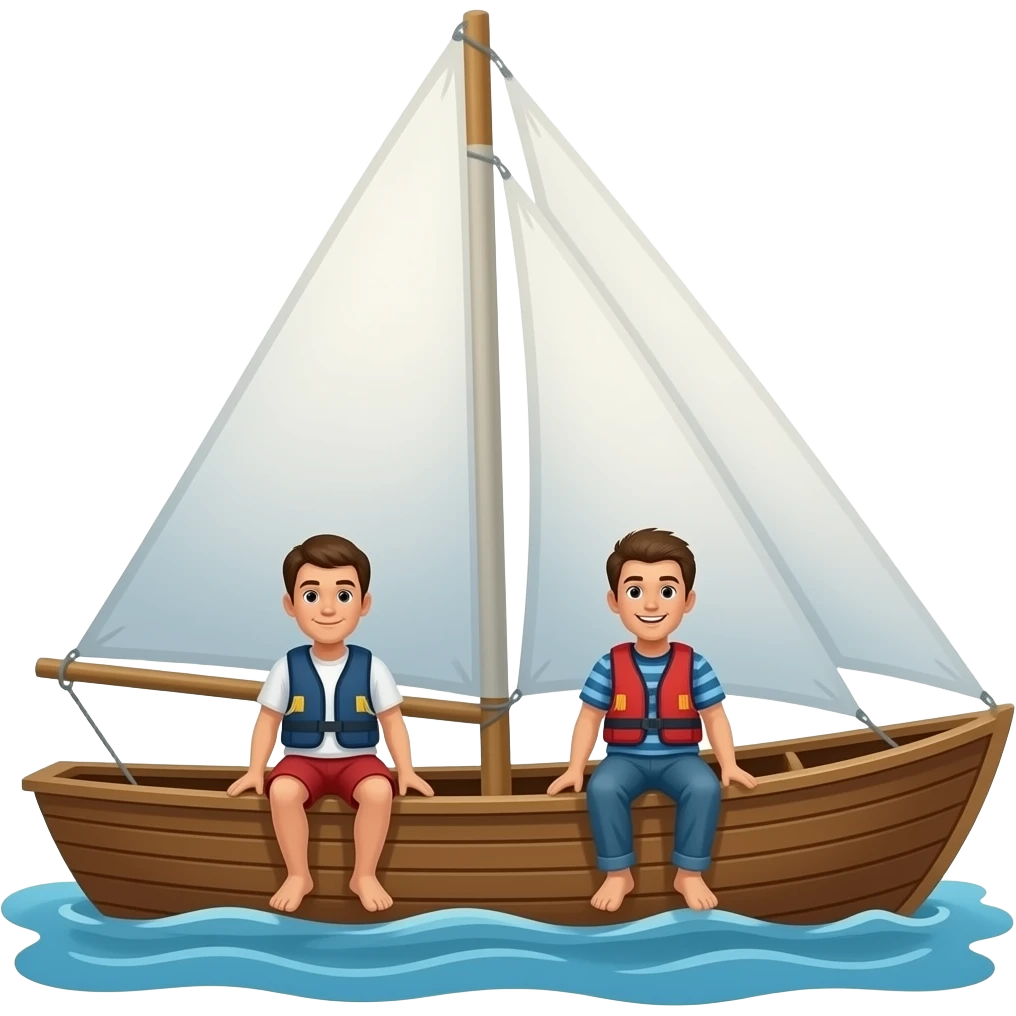team of boat sailors emoji