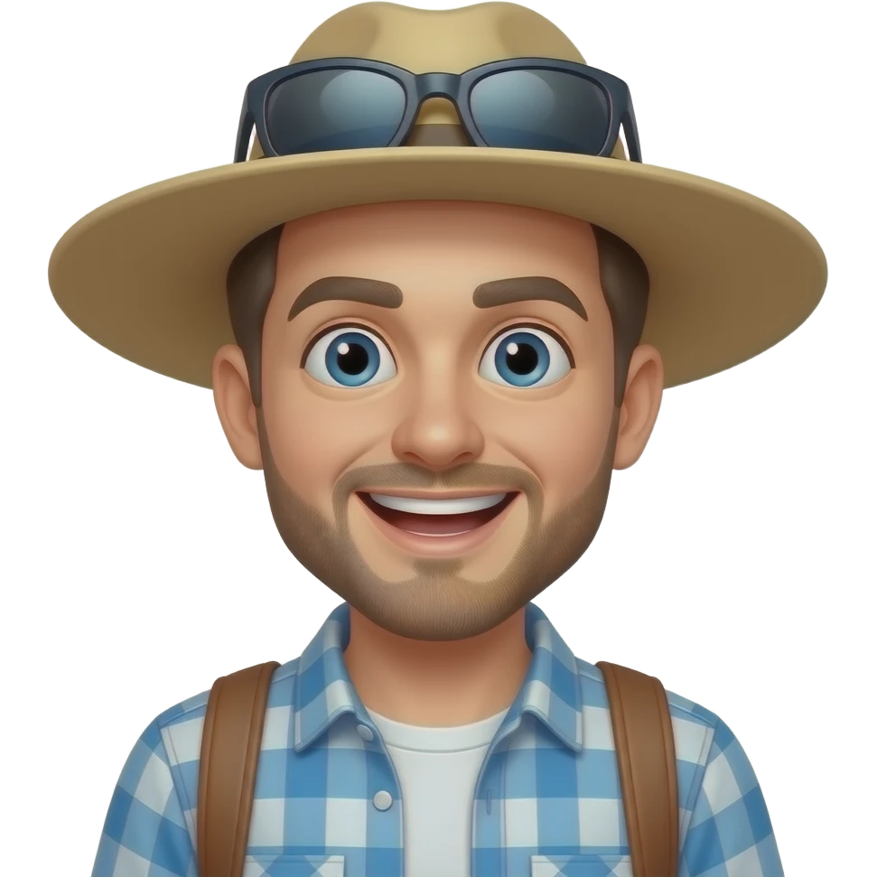 Funny ready to vacation emoji