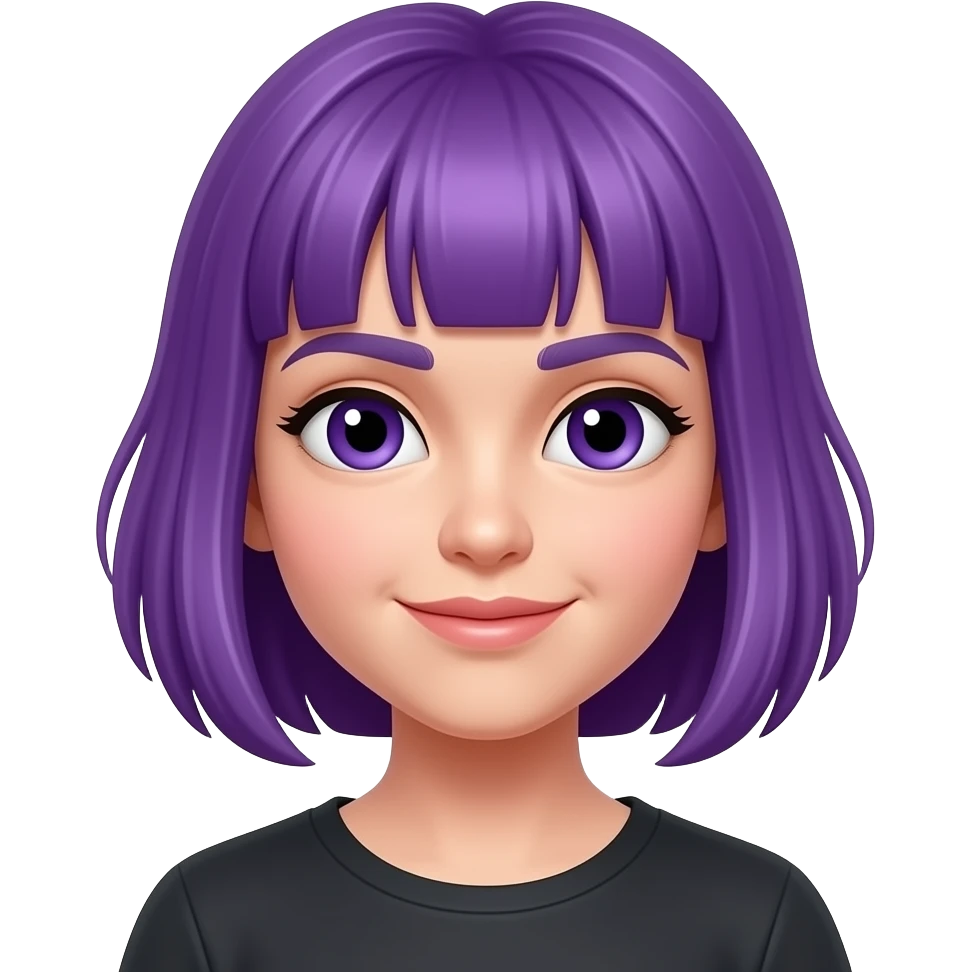 Pero que tenga mechones violetas emoji