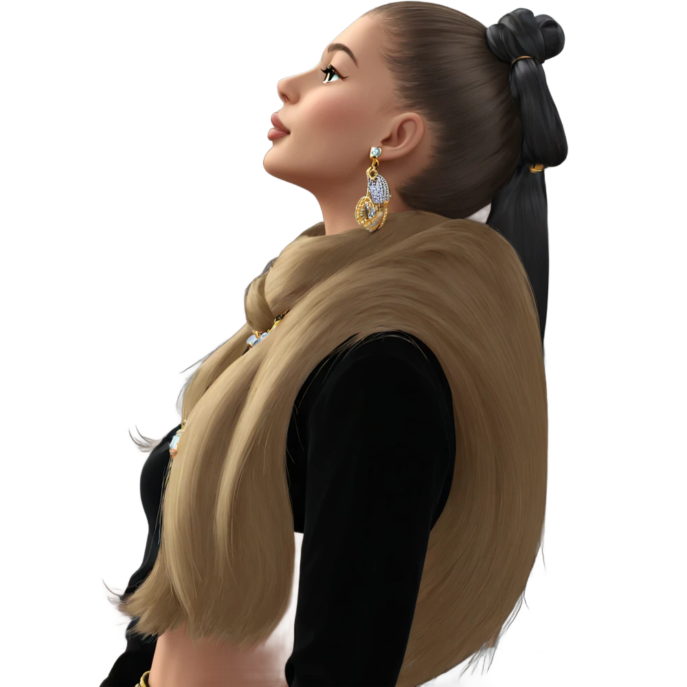 girl holding jewelry in profile emoji