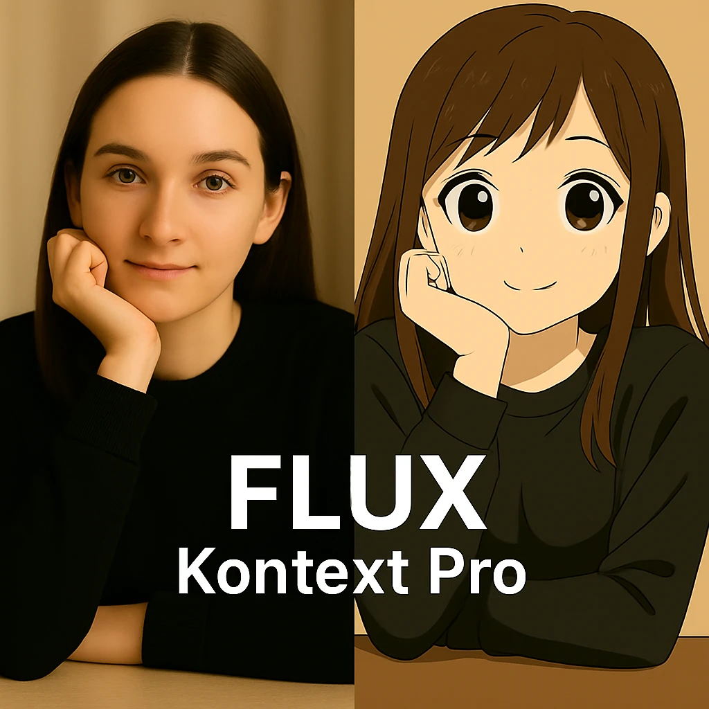 same similar image but chnage the text to "Flux Kontext Max" emoji