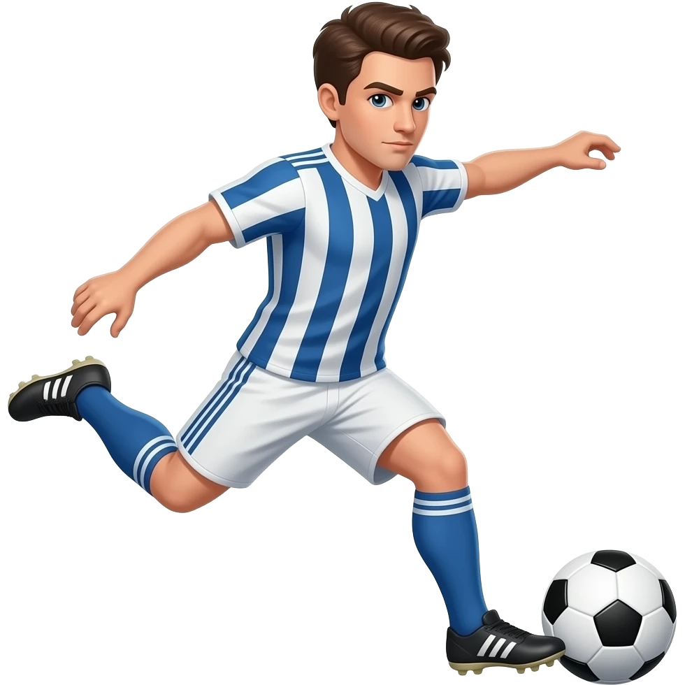 soccer player shoot emoji