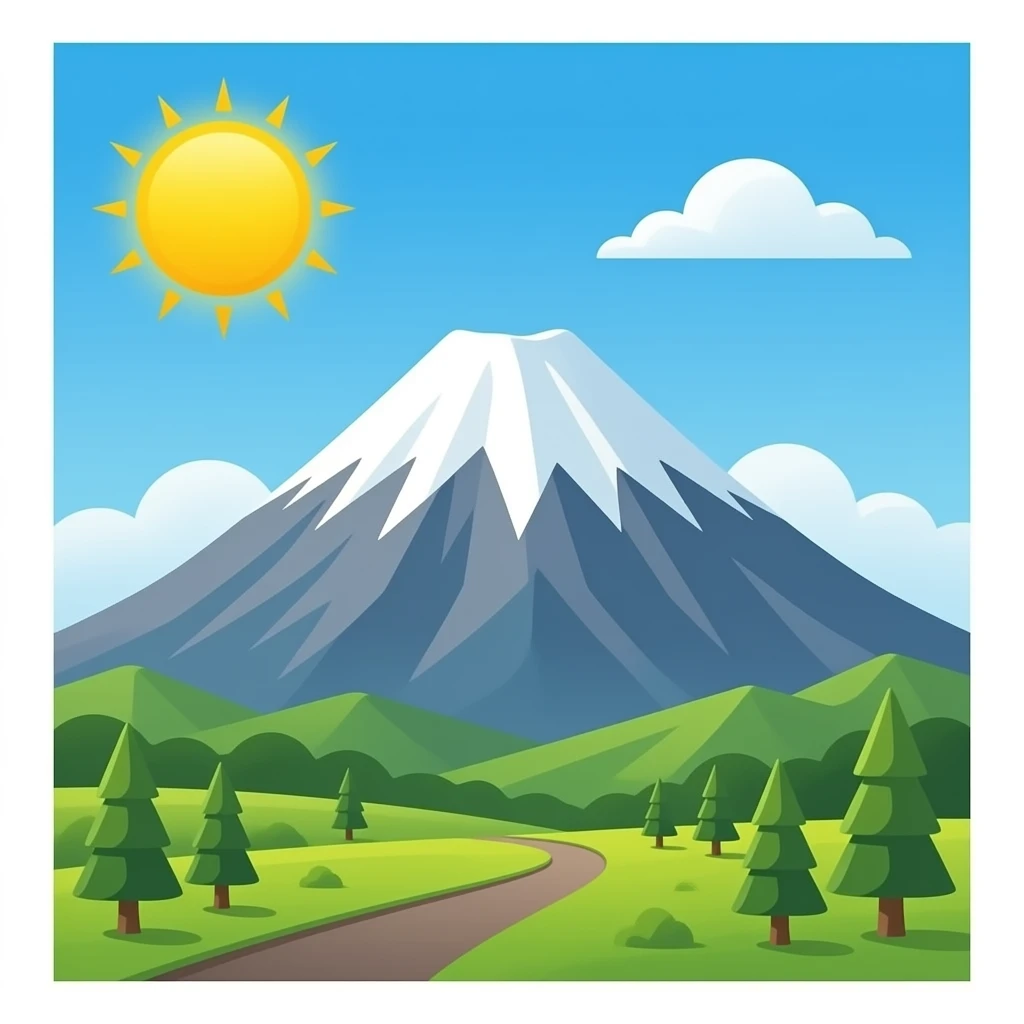 Mayon volacano eurption emoji