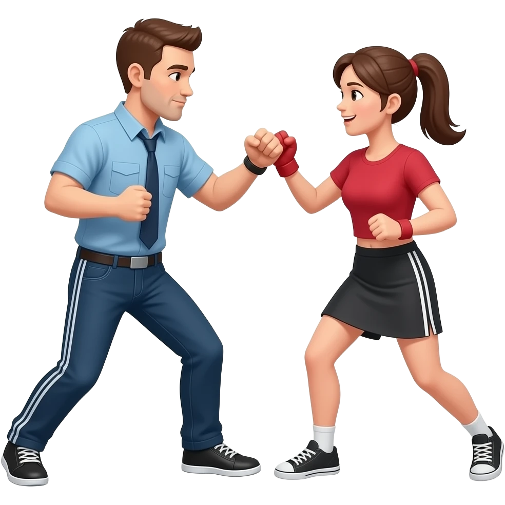 man and woman fighting emoji