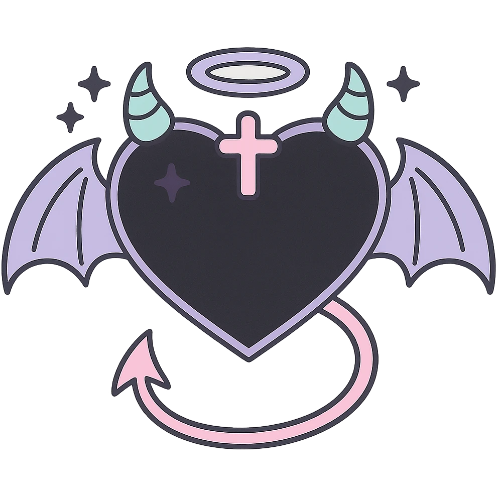pastel goth black object remove background emoji