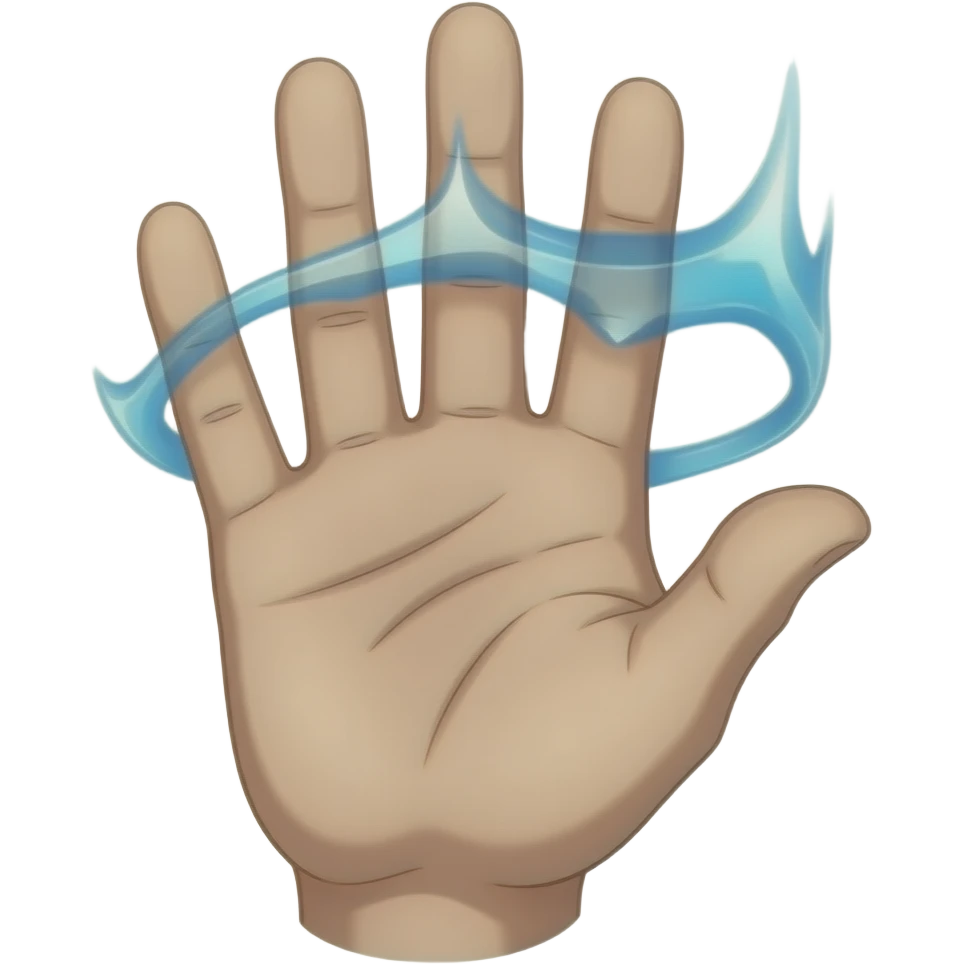 Make a hand gesture of Sukuna's domain expansion from jjk emoji