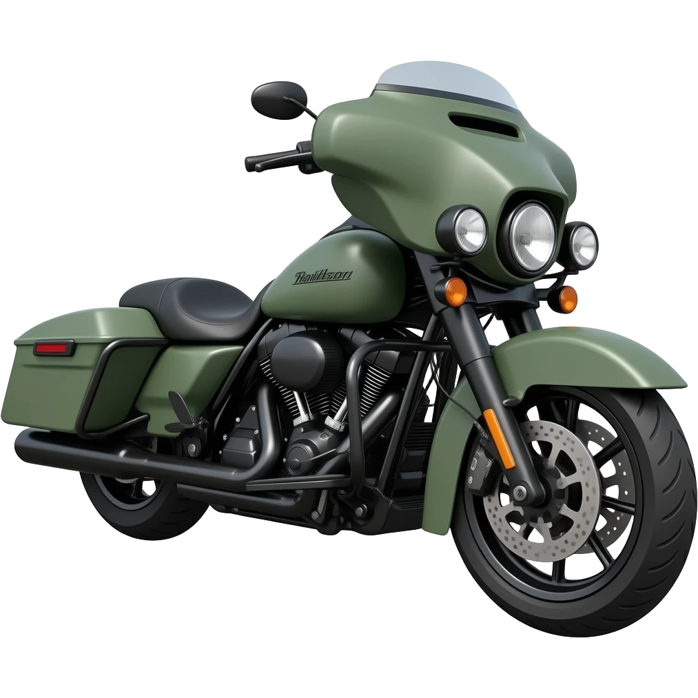 Harley Road King Special grüngrau matt emoji
