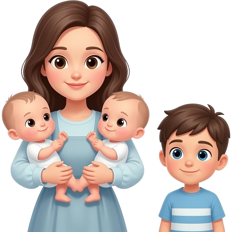 Mother mother boy baby twins emoji