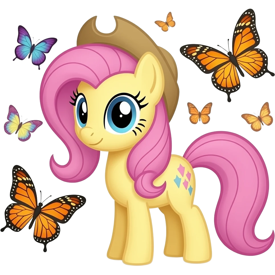 Fluttershy butterflies emoji