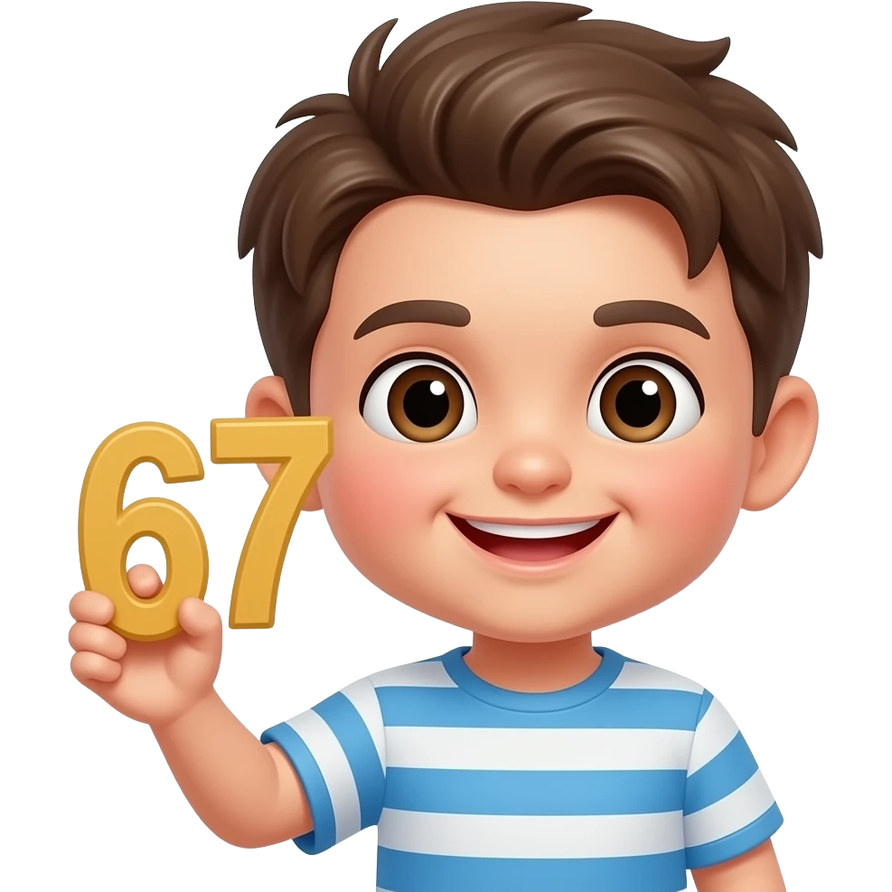 cute emoji doing 67 emoji