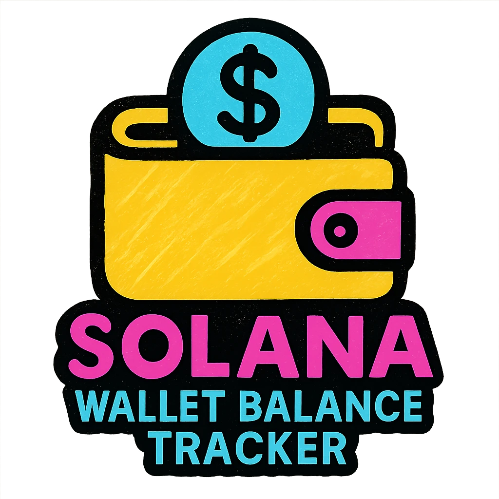 A logo for a solana wallet balance tracker in the macos menubar emoji