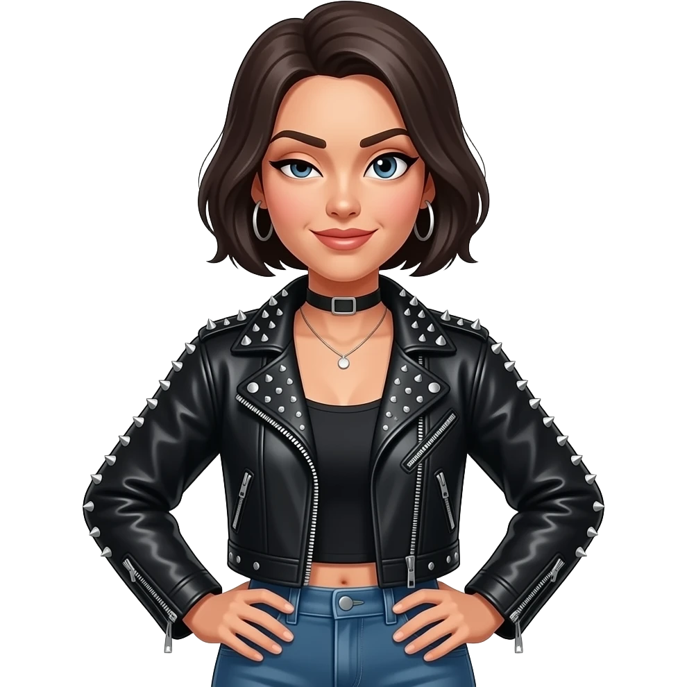 Baddie woman giving side eye emoji