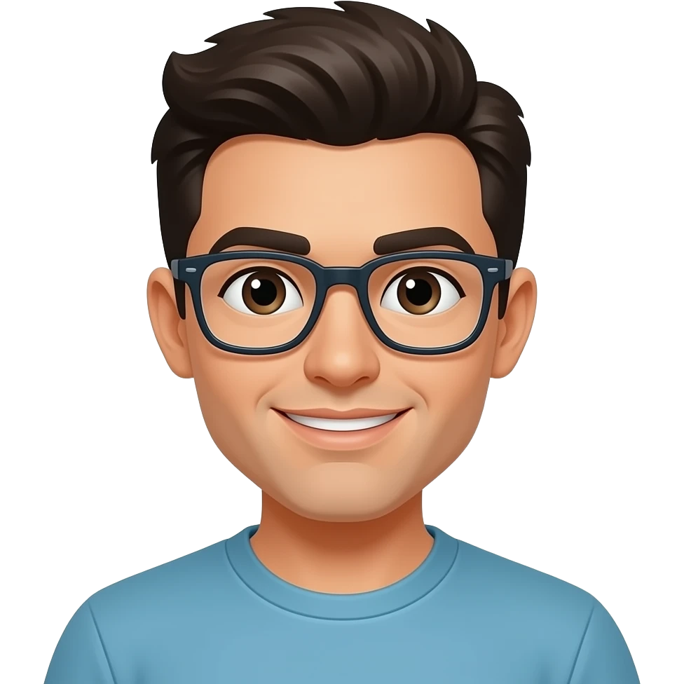 The player wear spectical emoji