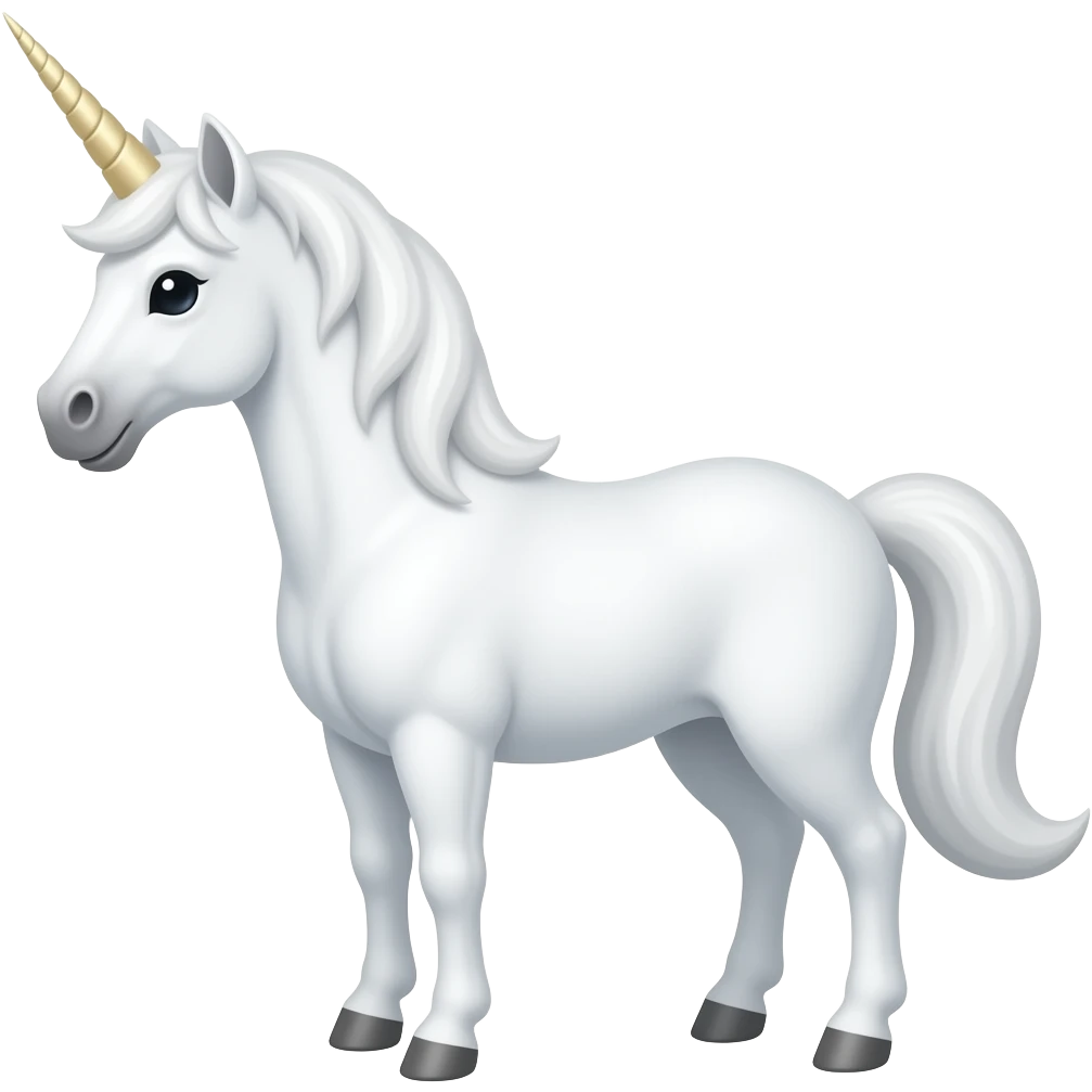 With white unicorn without a horn emoji