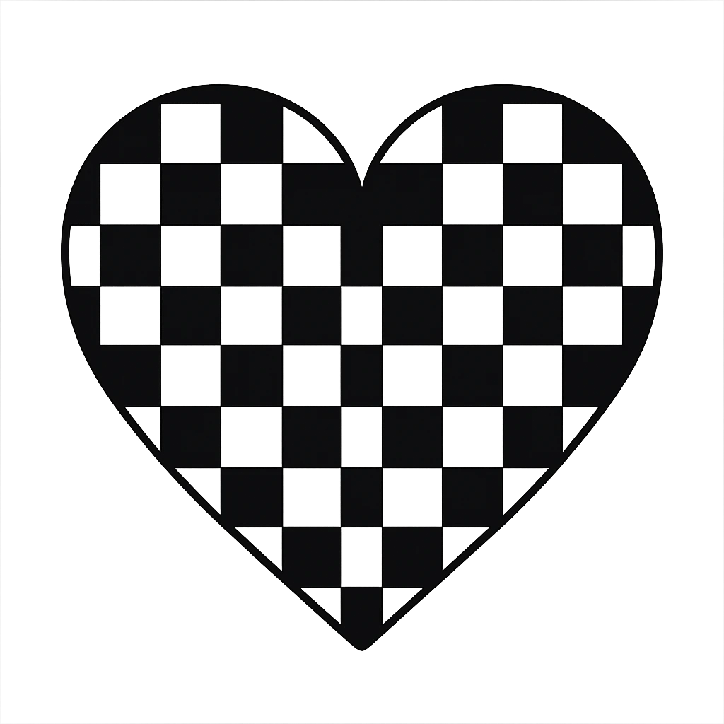 heart with a checkered pattern emoji