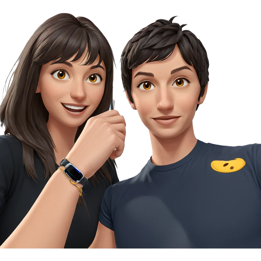 friends enjoying a sunny day emoji