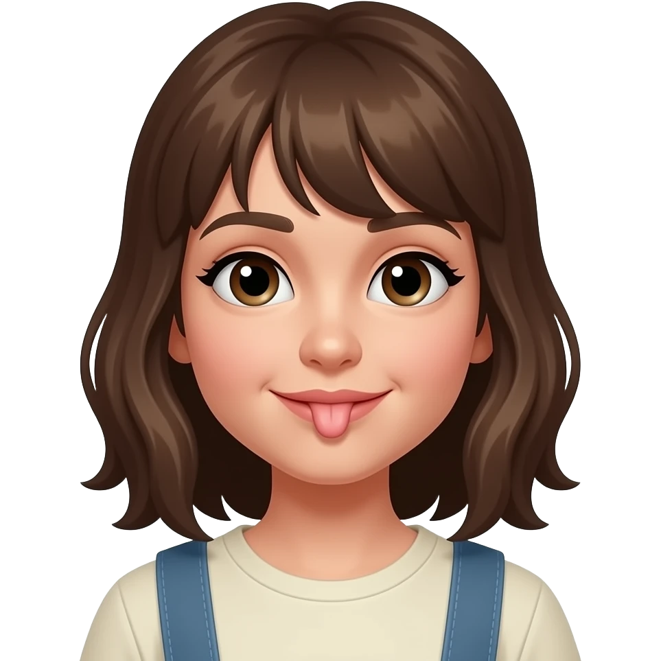 A girl getting her have a dick emoji