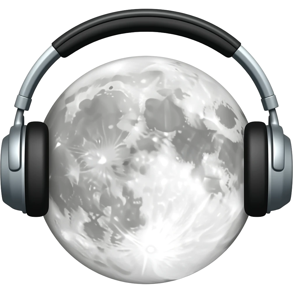 moon with headphones emoji