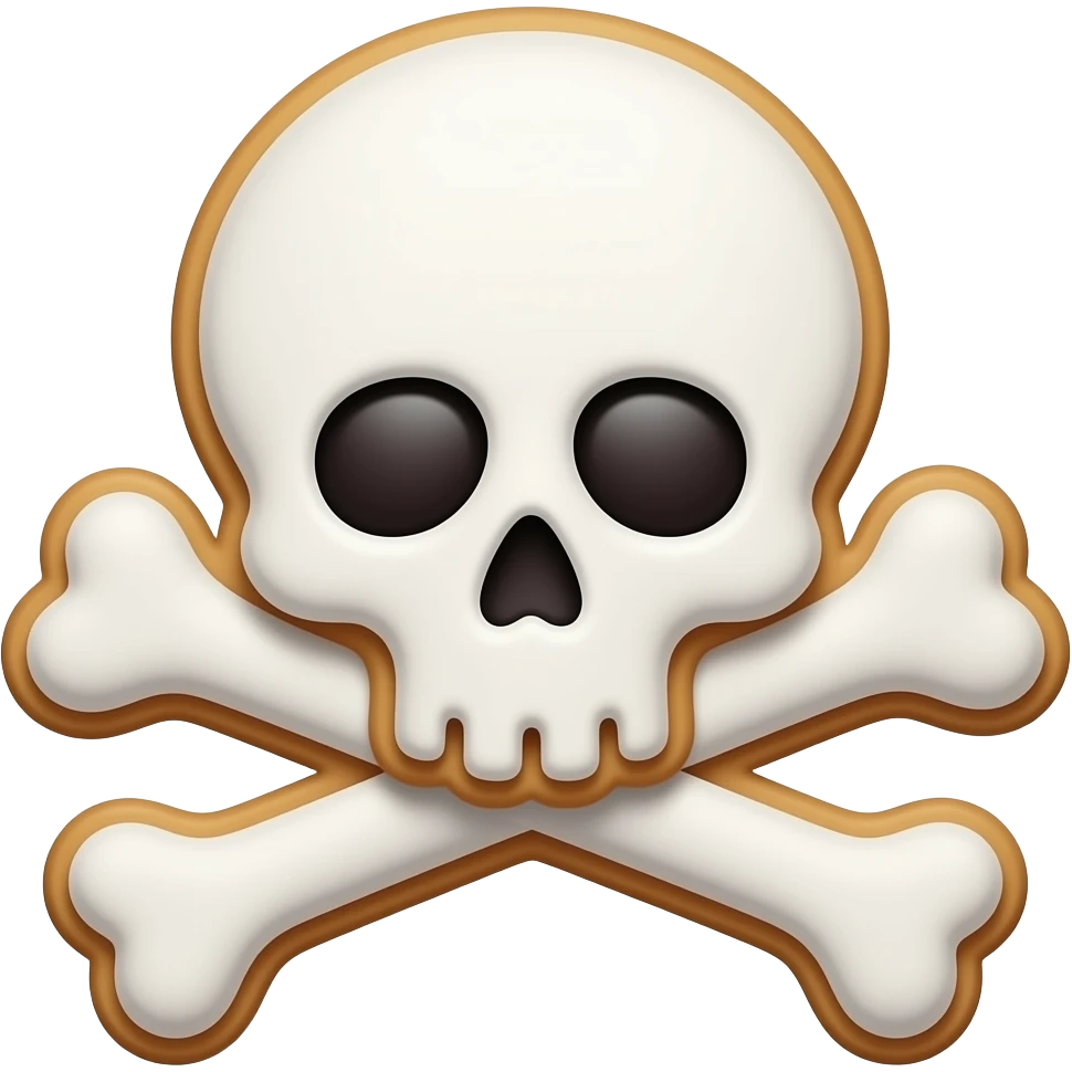 ☠️🍪 (just make the skull and the bones cookie) emoji