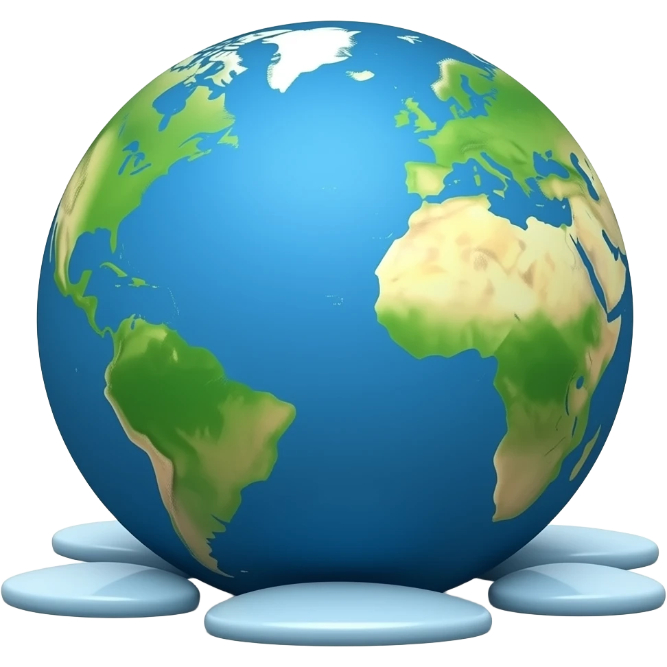 Earth smashed flat emoji