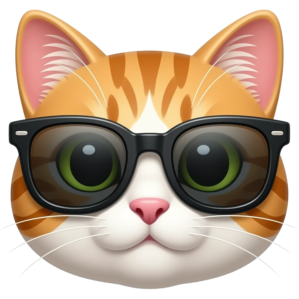 Cat wearing sunglasses emoji