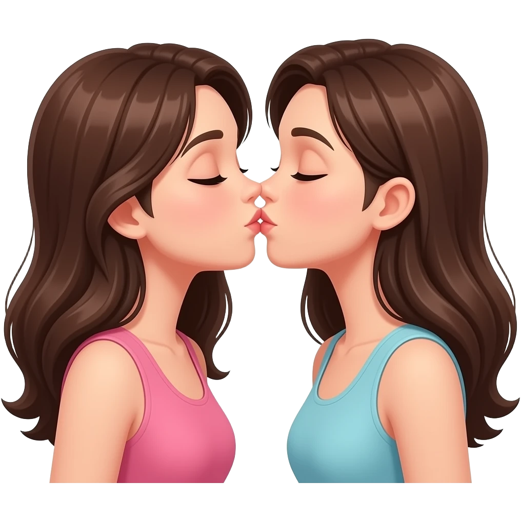 two women kissing emoji
