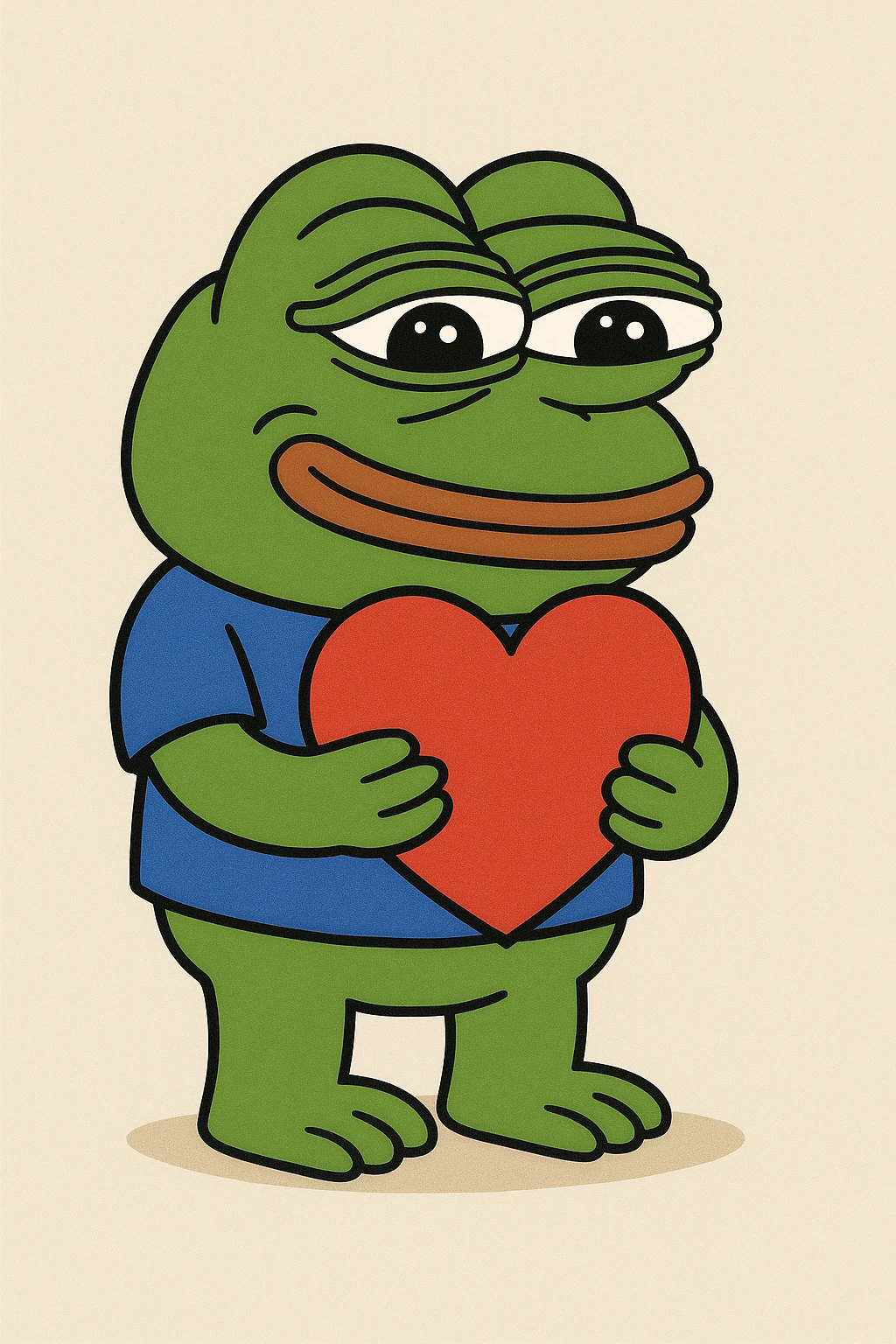 pepe the frog with a heart emoji