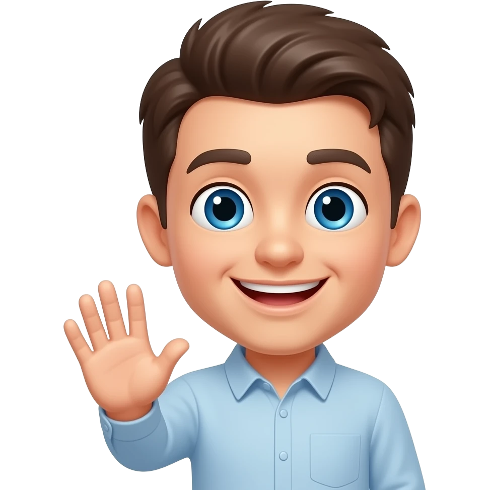 Blinking thank you emoji