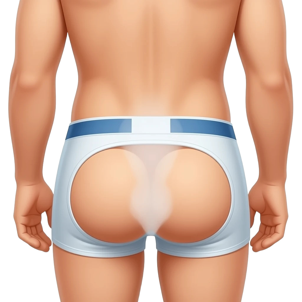 Underwear, butt, fart emoji