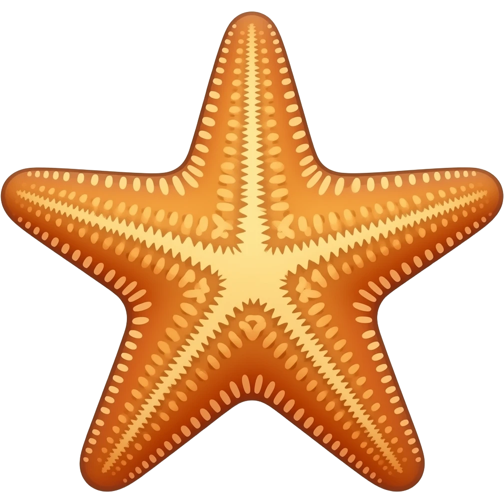 una estrella de mar naranja emoji