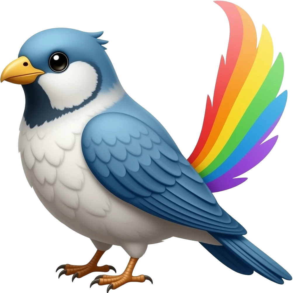 Rainbow tail emoji