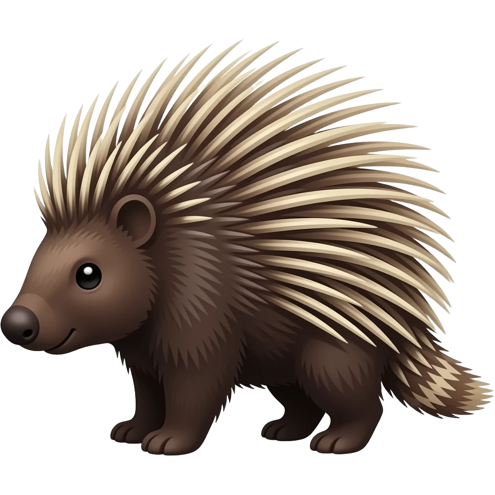 Crested porcupine emoji