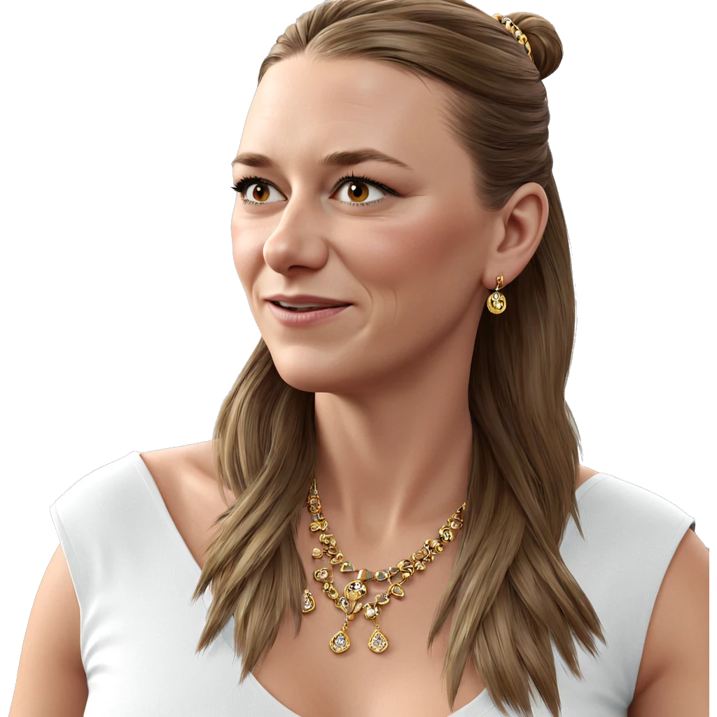 brown-haired girl with jewelry emoji