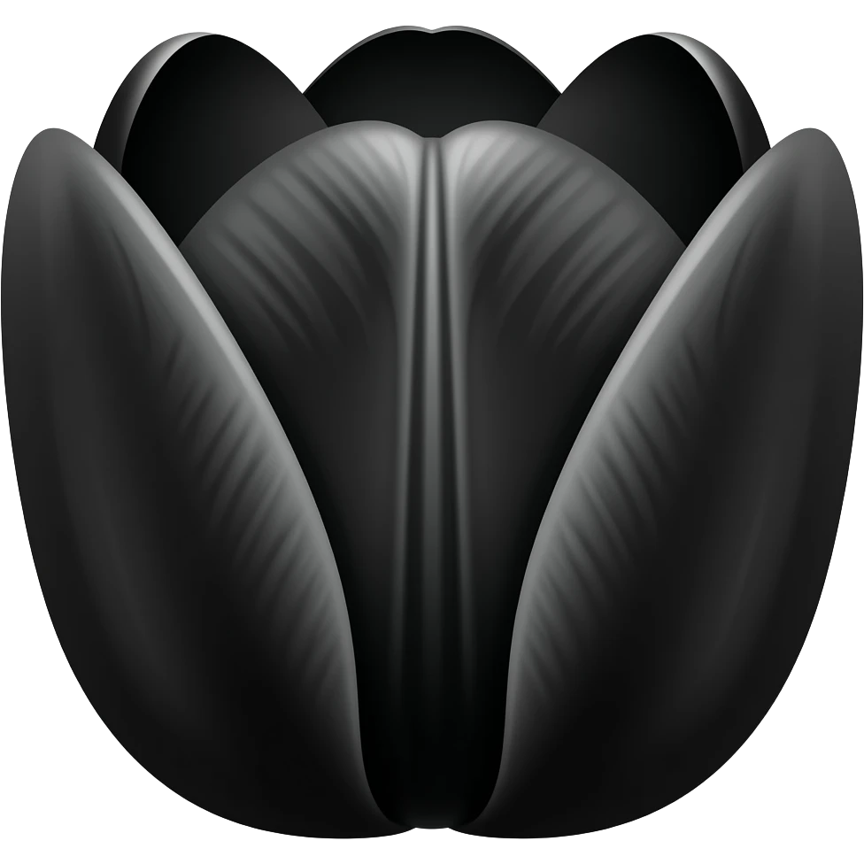 Black tulip emoji emoji