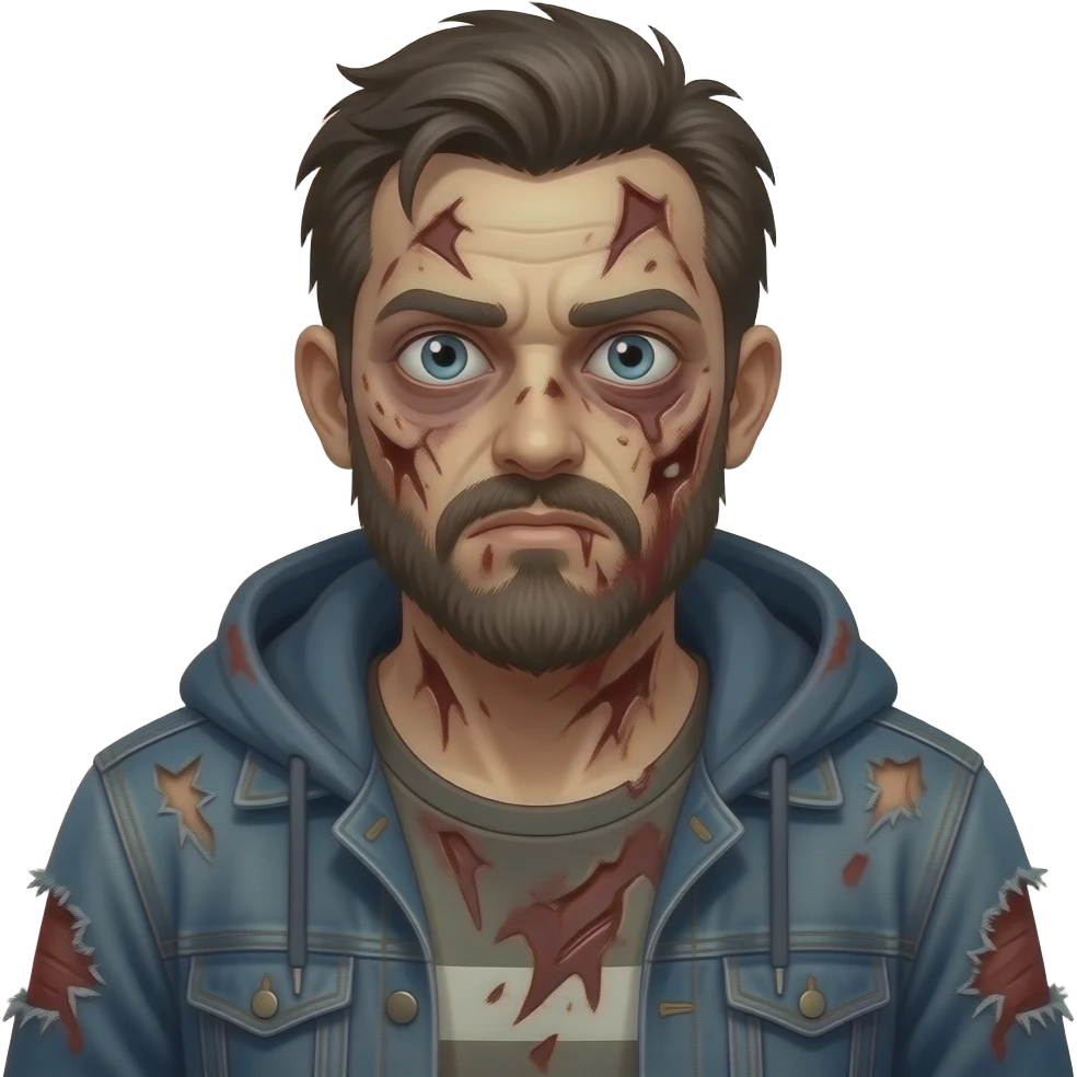 homeless guy zombie emoji
