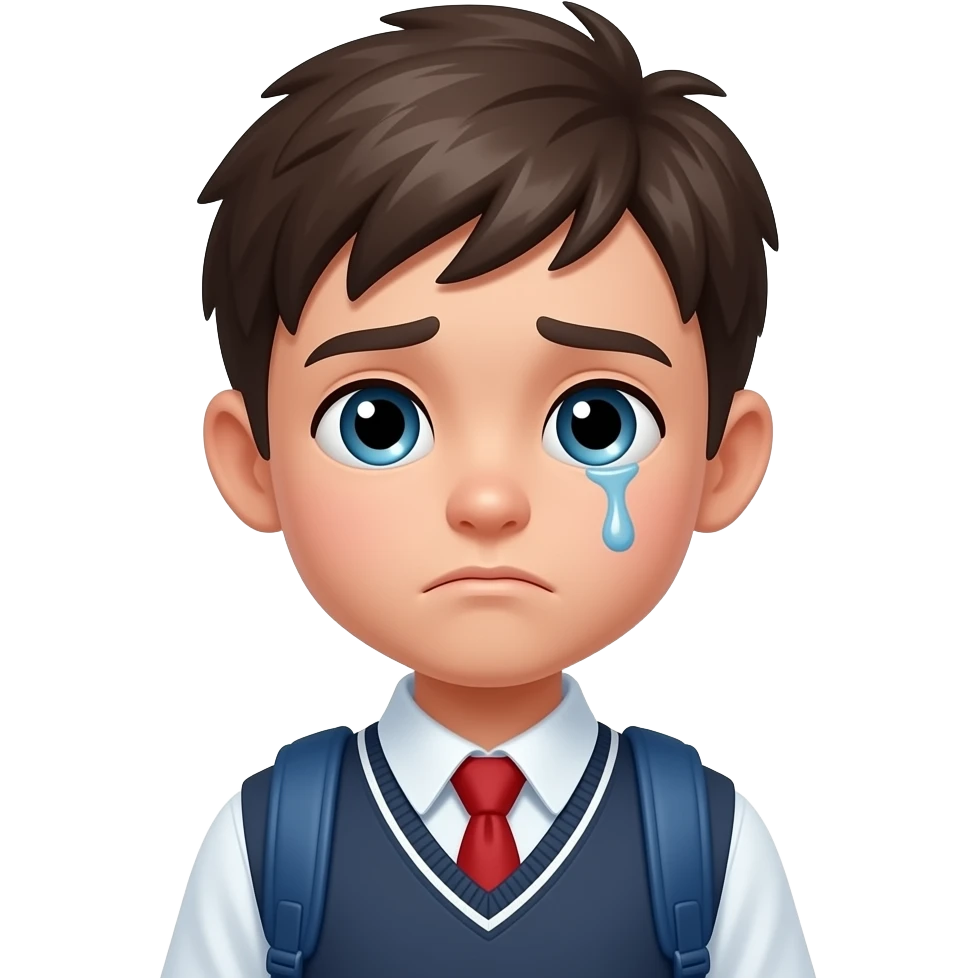 boy student sad emoji