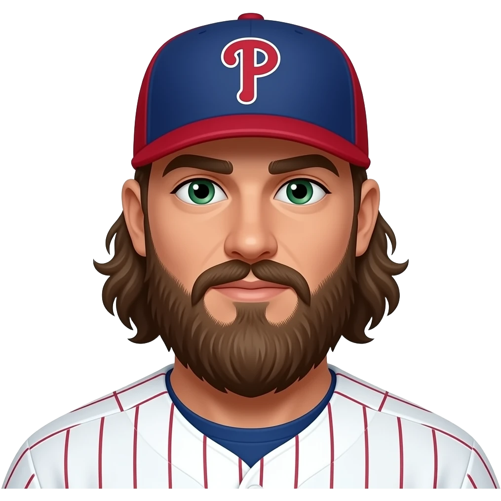 Brandon marsh Phillies long beard green eyes emoji